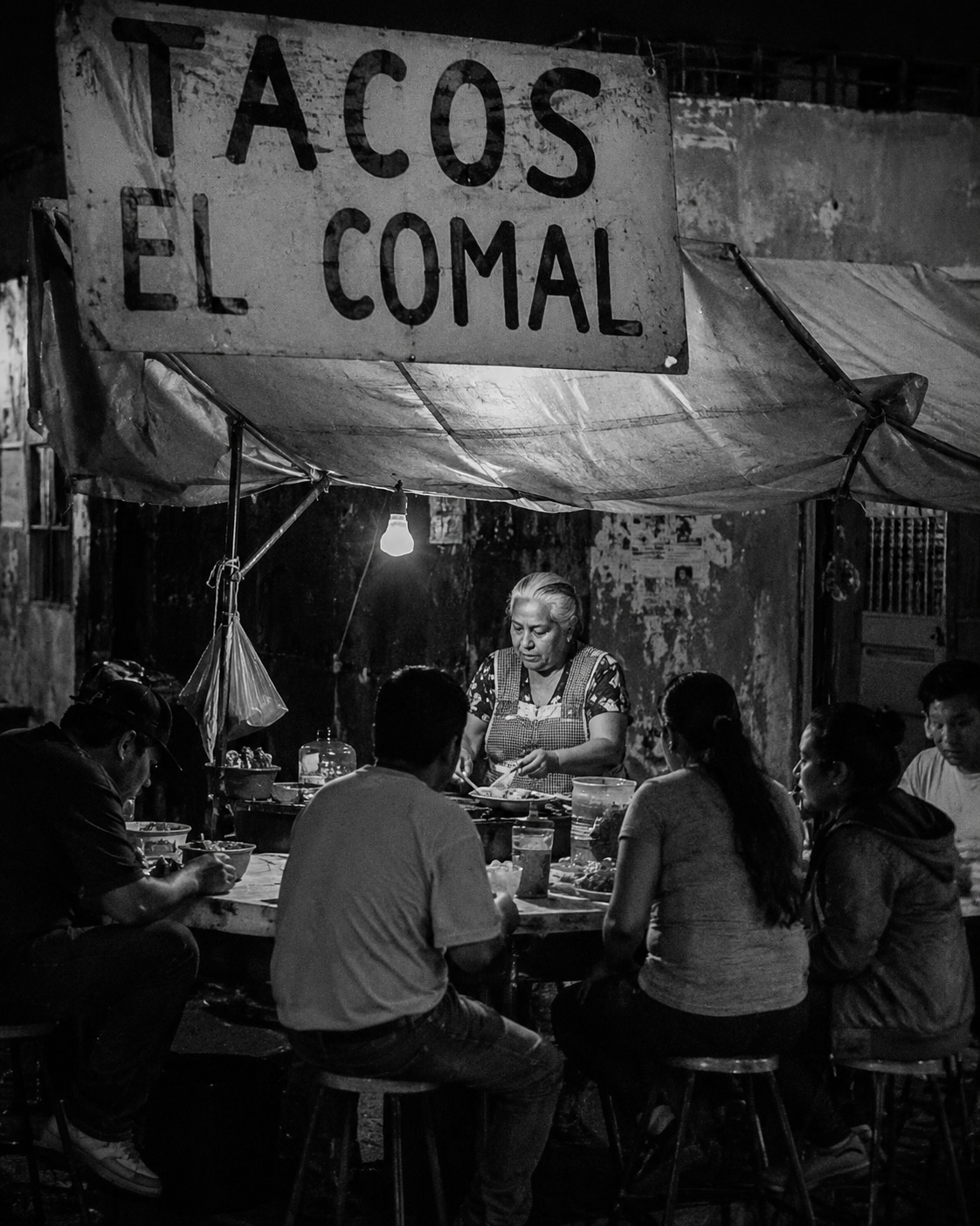 Preparando tacos
